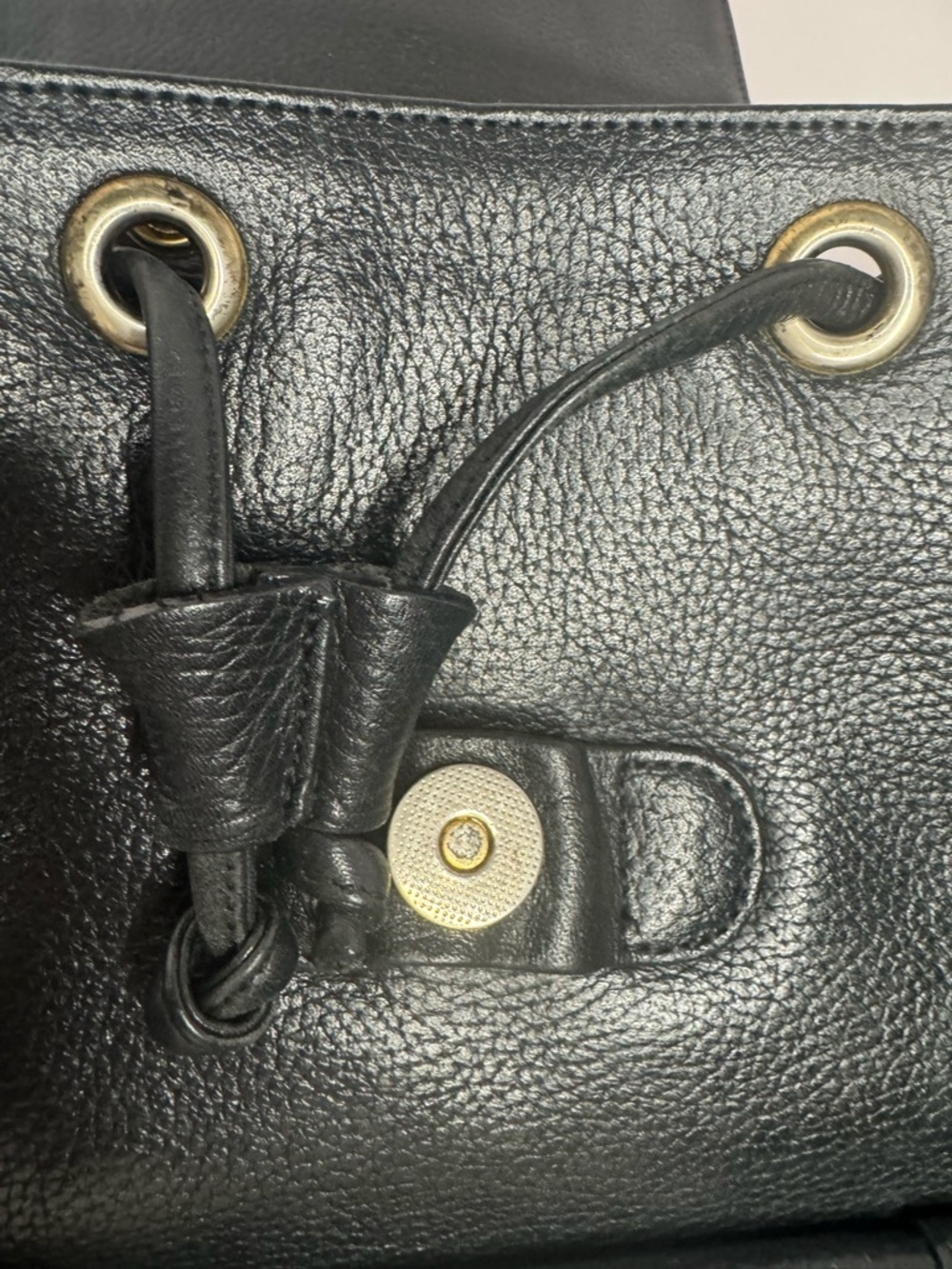 #291 MCM Black Leather Studded Backpack - Picture 9 of 16